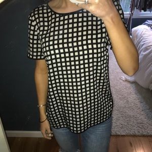 J.Crew Black and White Checkered Shirt